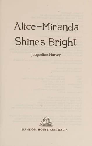 Cover of Alice-Miranda shines bright