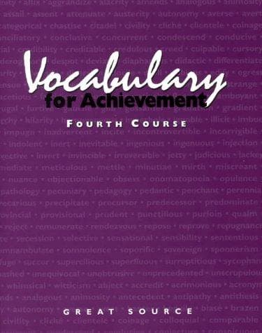 Cover of Vocabulary for Achievement