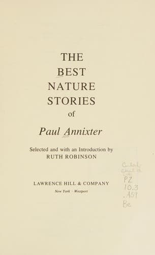 Cover of The best nature stories of Paul Annixter