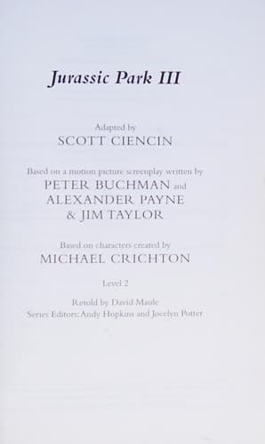 Cover of Jurassic Park III