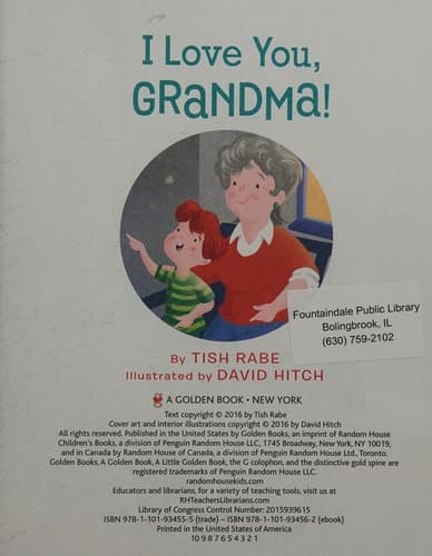 Cover of I Love You, Grandma!