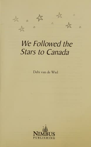 Cover of We followed the stars to Canada
