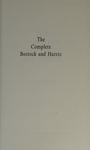 Cover of The complete Bostock and Harris
