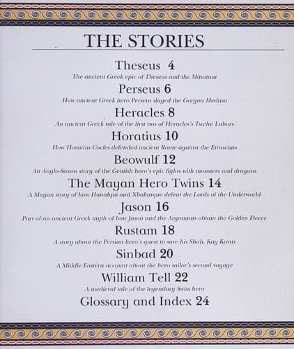 Cover of Ten of the best mythical hero stories