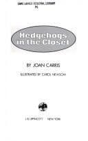 Cover of Hedgehogs in the closet
