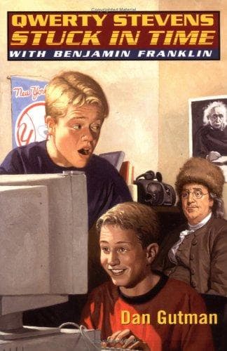 Cover of Qwerty Stevens, stuck in time with Benjamin Franklin