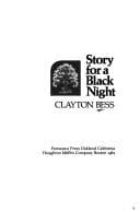 Cover of Story for a black night