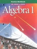 Cover of Practice Workbook Algebra 1 (HRW)