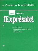 Cover of !Expresate! (Holt Spanish 3): Cuaderno De Actividades (Activity Book)