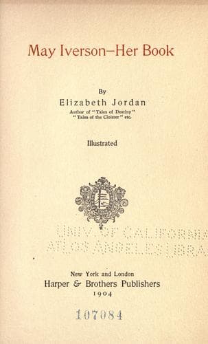 Cover of May Iverson--her book