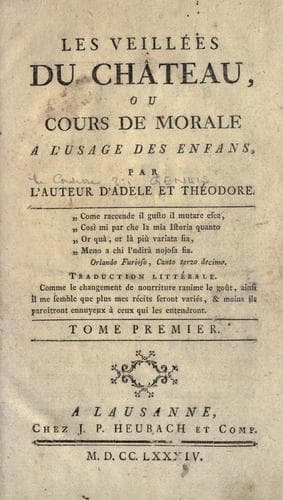 Cover of Les veillées du chateau, ou, Cours de morale a l'usage des enfans