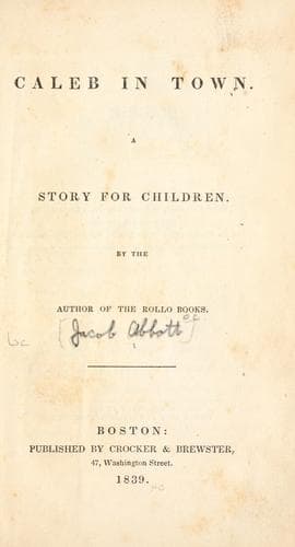 Cover of Caleb in town
