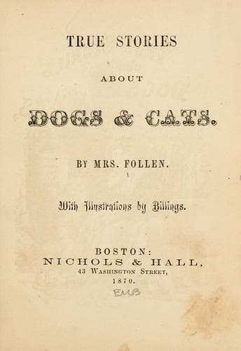 Cover of True stories about dogs & cats
