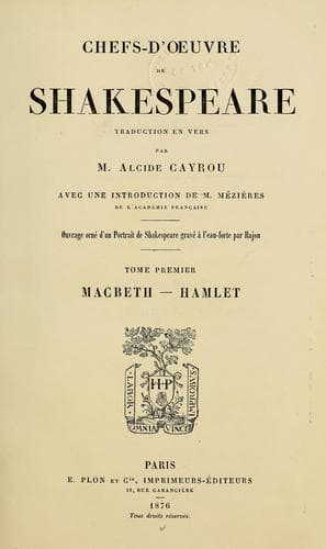 Cover of Plays (Hamlet / Macbeth)