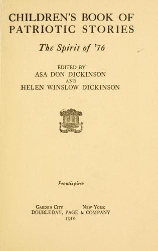 Cover of Children's book of patriotic stories