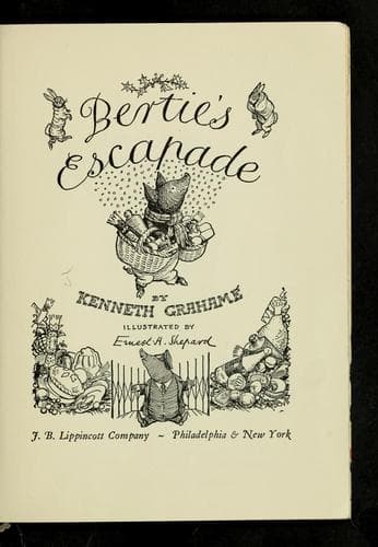 Cover of Bertie's escapade