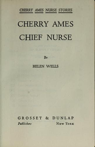 Cover of Cherry Ames, chief nurse