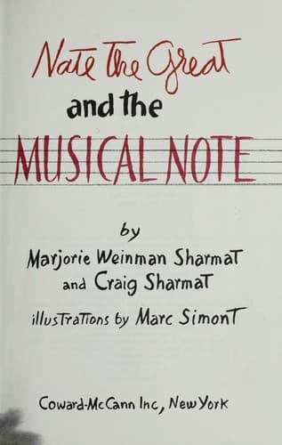 Cover of Nate Great Music (Break-of-Day Book)