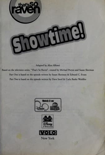 Cover of Showtime! (That's So Raven #9)