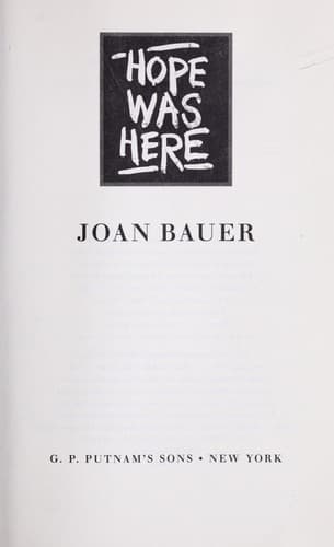 Cover of Hope Was Here