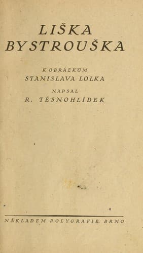 Cover of Liška Bystrouška