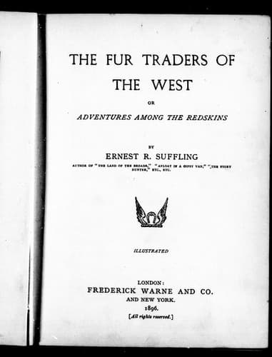 Cover of The fur traders of the west, or, Adventures among the redskins