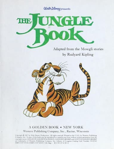 Cover of Walt Disney Presents the Jungle Book
