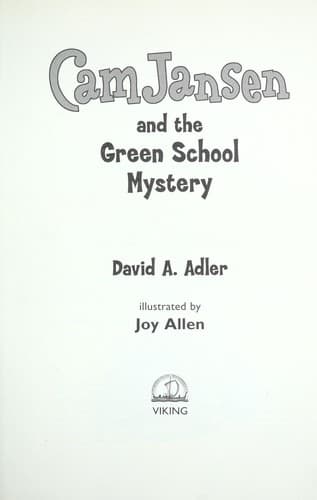 Cover of Cam Jansen and the green school mystery