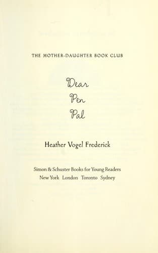 Cover of Dear Pen Pal (The Mother-Daughter Book Club #3)