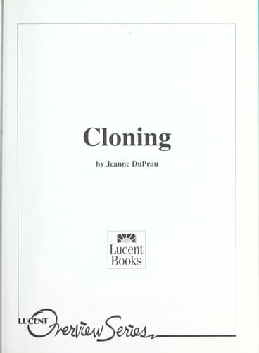 Cover of Cloning