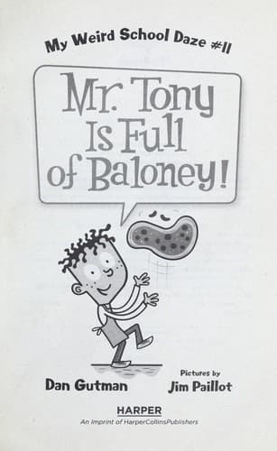 Cover of Mr. Tony is full of baloney!