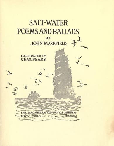 Cover of Salt water ballads and poems