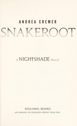 Cover of Snakeroot (Nightshade Series, Book 4)