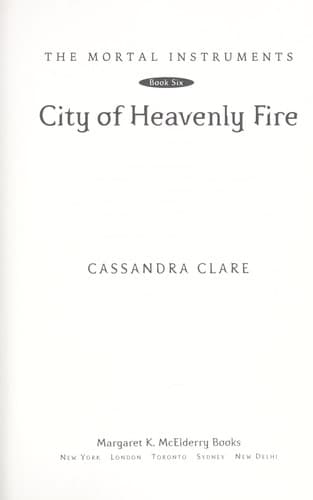 Cover of City of Heavenly Fire