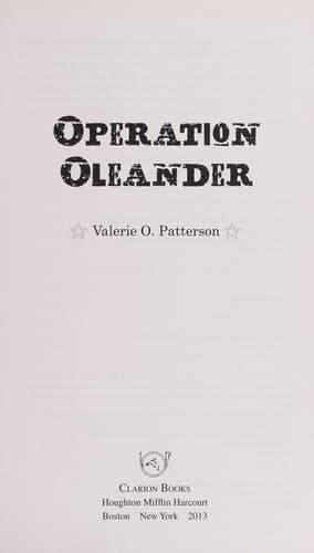 Cover of Operation Oleander