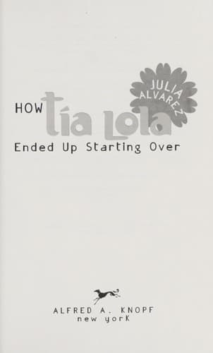 Cover of How Tía Lola ended up starting over