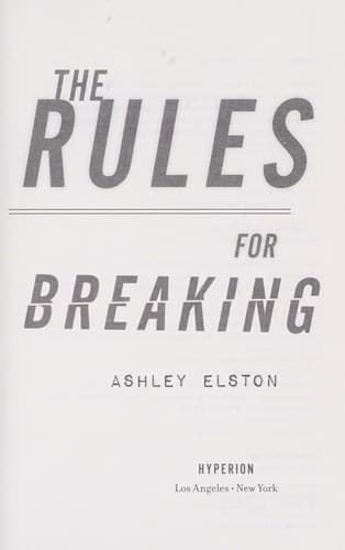 Cover of The rules for breaking
