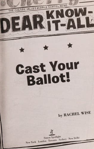 Cover of Cast your ballot!