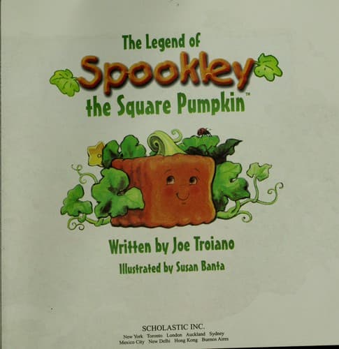Cover of The legend of Spookley the square pumpkin