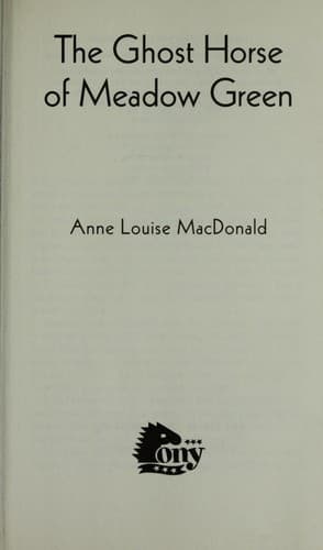 Cover of The ghost horse of Meadow Green