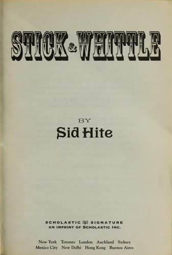 Cover of Stick & Whittle