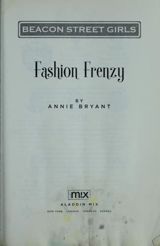Cover of Fashion frenzy