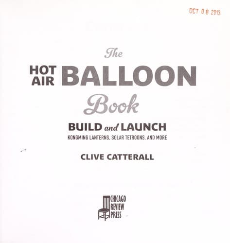 Cover of The hot air balloon book