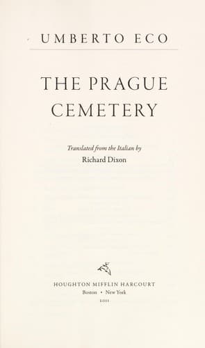 Cover of Il cimitero di Praga
