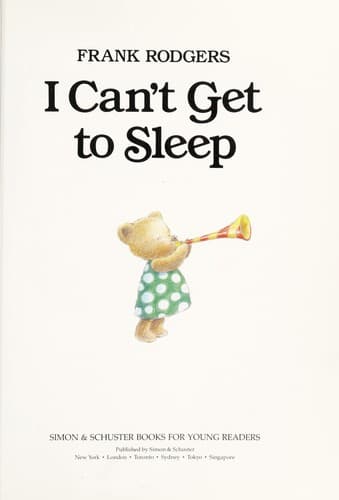 Cover of I can't get to sleep