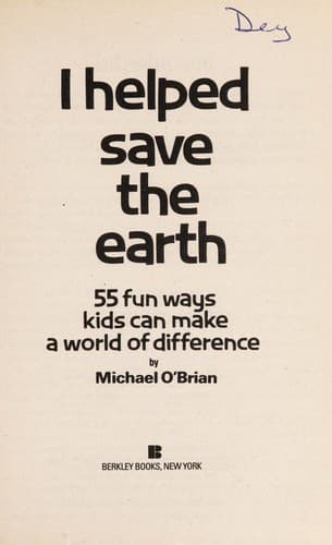 Cover of I helped save the earth