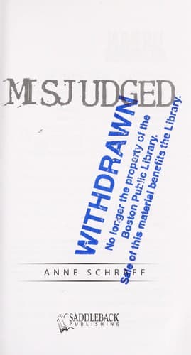 Cover of Misjudged (Urban Underground)