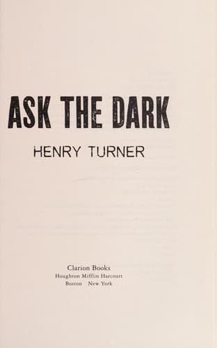 Cover of Ask the dark