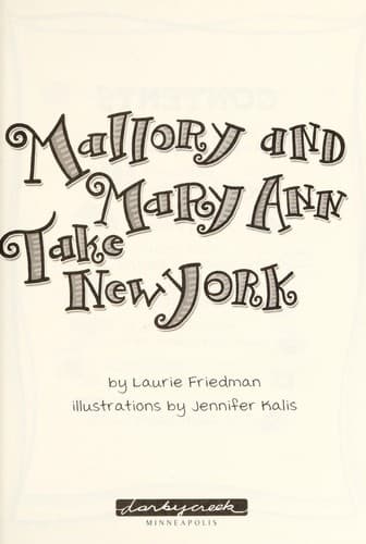 Cover of Mallory and Mary Ann take New York