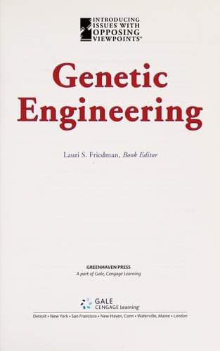 Cover of Genetic engineering